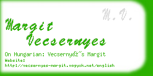 margit vecsernyes business card